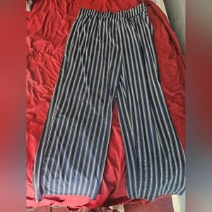 Striped Navy and White Women's Pants
